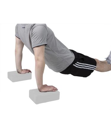 Mind Reader Yoga Block Set - High Density EVA Foam Blocks for Yoga, Pilates, Meditation - Non-Slip Surface - Improve Strength, Balance, and Flexibility - Grey (Set of 2) - Buy Online on GoSupps.com