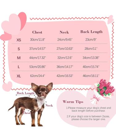 IECOii Knitted Dog Jumper Dress: Warm Plaid Sweater for Small to Medium Dogs - Pink - Buy Online on GoSupps.com
