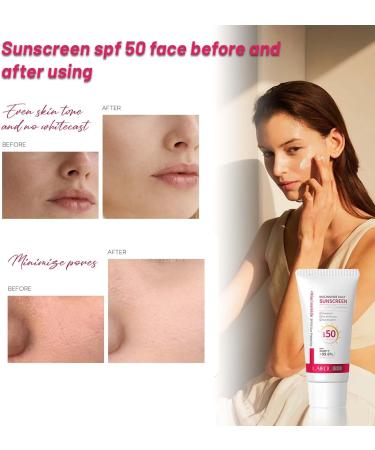 Nicotinamide Sunscreen SPF 50+ Sun Cream SPF 50+ Oil Control Face Sun Cream SPF 50 PA++++ Suncream Factor 50 for Face Waterproof Travel Sun Cream Ultra Light UVA & UVB Protetion Non-Perfumed - Buy Online on GoSupps.com