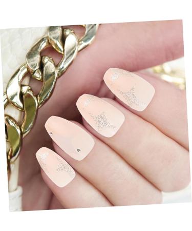 PLAFOPE 1 Set Nail Patch Fake Nails Nail Decorations for Nail Art Full Cover Nails Salon Diy Nail Decor False Nails Tips Fake Nails French Manicure X4 Supplies Plastic Pink - Buy Online on GoSupps.com