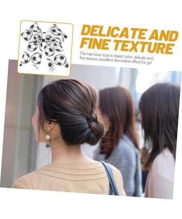 FRCOLOR Soccer Ribbon Kid Hair Ties Elastic Ponytail Holders Kids Hair Ties Soccer Bows for Girls Cute Hair Ties Stretchy Hair Ties Tie The Head Child European and American Thread Webbing - Buy Online on GoSupps.com