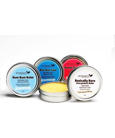 Dimpleskins Sweet Cheeks | All-Natural Baby Skin Balm for Dry Skin Chapped Cheek and Hands | also Great for After-Bath Massage Balm on Baby | Pure Beeswax Jojoba Oil Cheeks Balm - Buy Online on GoSupps.com