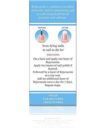 Duri Rejuvacote 1 Original Maximum Strength Nail Growth System - Base & Top Coat for Nail Repair & Strengthening - Pack of 2 - Buy Online on GoSupps.com