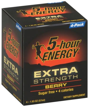 5-Hour Energy Extra Strength Dietary Supplement Berry 4 Count