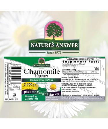 Chamomile Alcohol-Free 30ml - Nature's Answer | Buy Internationally | Herbal Wellness - Buy Online on GoSupps.com