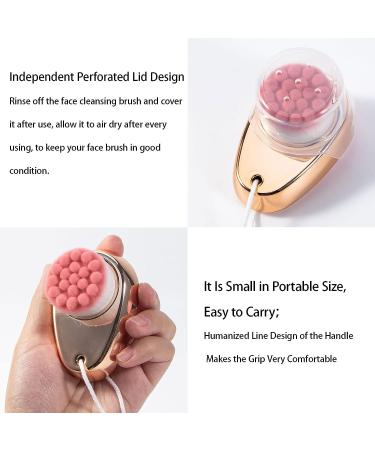 Beomeen 2 in 1 Facial Cleansing Exfoliating Brush - Ultra Fine Soft Bristles for Pore Deep Cleansing - Double Side Face Wash Scrub Brush - Gold - Buy Online on GoSupps.com