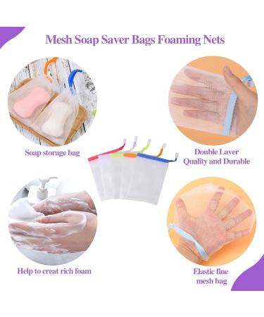 20 PCS Exfoliating Mesh Soap Saver Pouches - Drawstring Bubble Foam Bags for Shower & Face Cleansing Assorted Colors 4.7 x 3.5 inches - Buy Online on GoSupps.com