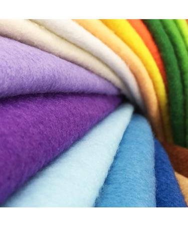 Flic-Flac 1.4mm Soft Felt Fabric Sheet Assorted Color Pack - 24pcs DIY Craft Sewing Squares Nonwoven Patchwork (20*30cm) - Buy Online on GoSupps.com
