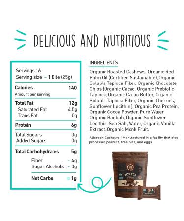 BHU Keto Bites Variety Pack - Organic Low Net Carb, Low Sugar Snack with Clean Gluten Free Ingredients - 24 Individually Wrapped Snacks - Buy Online on GoSupps.com