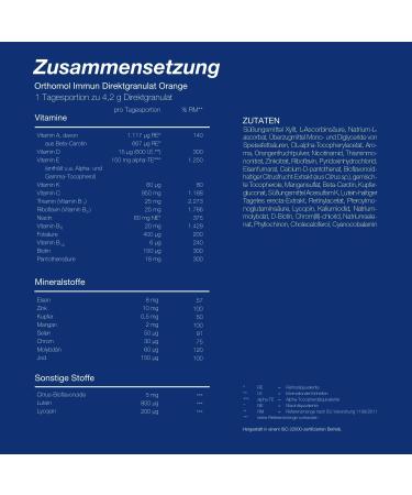  Orthomol orthomol immun Orange Direct Granules Portion Sachets 30 pcs - Buy Online on GoSupps.com