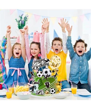 Football Cake Topper Football Cake Decorations Football Theme Birthday Cake Toppers for Boys Green Football Party Cake Cupcake Topper Personalised Kids Men Sports Theme Party Supplies - Buy Online on GoSupps.com