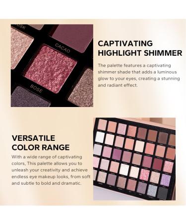 40 Colors Shimmer Smoky Eyeshadow Palette - Ultra Pigmented Matte & Glitter Makeup for Beginners - Blendable Neutral Eye Shades - Buy Online on GoSupps.com