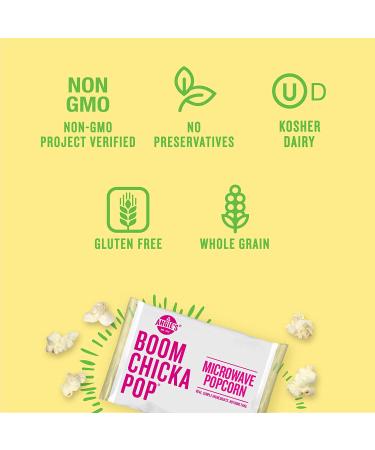 Angie's BOOMCHICKAPOP Sea Salt Microwave Popcorn 3.29 oz. 4-Count Bags (Pack of 6) - Buy Online on GoSupps.com