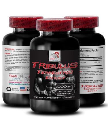 Physical Energy Boost - TRIBULUS TERRESTRIS EXTRACT - Energy for Fitness Nature s Stamina Strength and Endurance Active Living Energy Flow Pure Energy Boost Muscle Support 1 Bottle 90 Tablets