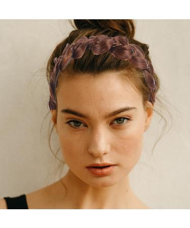 Didiseaon Herringbone Headband Braid Headband with Teeth Women Hair Hoops Synthetic Hair Headband Braided Wig Headband Hair Accessory for Women Headdress Braided Hair Headband - Buy Online on GoSupps.com