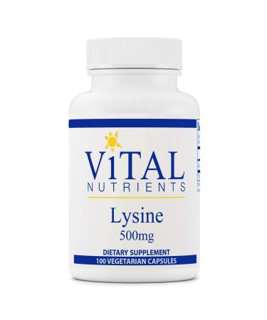 Vital Nutrients - Lysine - Supports Immune Function and Normal Arginine Levels - Supports Calcium Absorption - 100 Vegetarian Capsules per Bottle - 500 mg - Buy Online on GoSupps.com