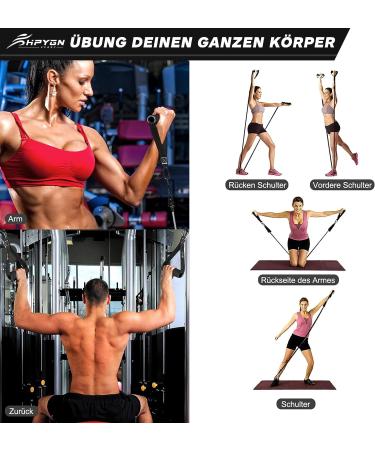 Buy Fitness Straps Set - 150LBS 200LBS 250LBS Resistance Bands - 5 Strengths Portable Gym Equipment with Handles Ankle Straps & Door Anchor - Perfect for Home & Outdoor Workouts - Buy Online on GoSupps.com