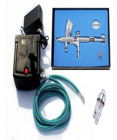 ABEST New 0.25MM Fine line Dual Action Airbrush Compressor Complete kit for Makeup Cosmetic