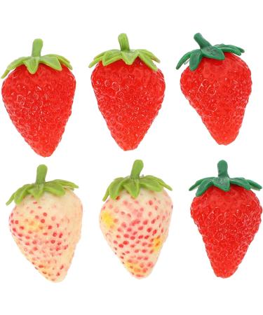 HOMSFOU 24 Pcs Simulated Strawberry Model Faux Strawberry Fake Strawberry Simulation Strawberries Artificial Red Strawberries Fake Blueberries Fake Fruits Fake Strawberries Pvc Chic Child - Buy Online on GoSupps.com