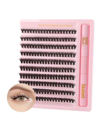 Poiuyoiu single eyelashes with bond and Seal eyelash glue 40d mixed 8-16mm cluster eyelash set 0.07 d curl false eyelashes extension set fluffy reusable artificial eyelashes 40-g - Buy Online on GoSupps.com