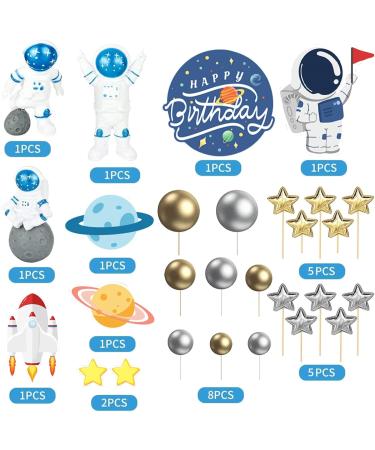 Oneroomone Space Cupcakes Astronaut Cupcake Toppers Asteroid and Rocket Cake Topper - Buy Online on GoSupps.com