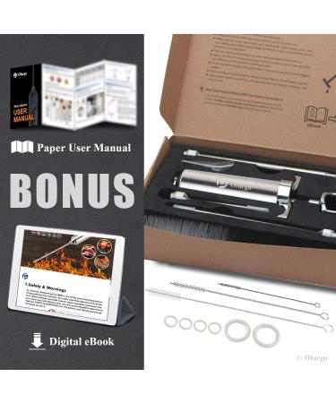 Ofargo Seringue alimentaire Seringue viande avec 4 Aiguilles injecteur de marinade pour Boeuf Poulet BBQ seringue marinade capacit de 60 ml/2 oz Mode d'emploi disponible Silver - Buy Online on GoSupps.com