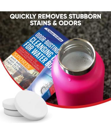 30 All-Natural Tumbler Water Bottle Cleaning Tablets - Stainless, Plastics, Ceramic & Glass - Individually Packed - (1 Pack) - Buy Online on GoSupps.com