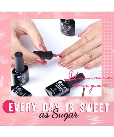 Ur Sugar UV Nail Polish Set - 6 Colors Gel Lacquer for Nude & Gray Nail Designs | Perfect for Weddings & Valentine's Day - Buy Online on GoSupps.com