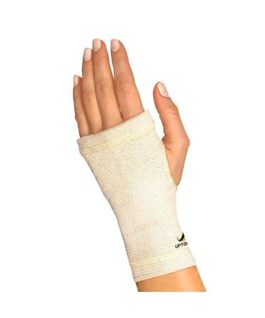 UptoFit - Copper Wrist Compression Sleeve  Hand Brace Wrist Support for Carpal Tunnel  Wrist Brace for Tendonitis  Breathable Copper Compression Sleeve  White/Skin in Small  Pack of 1 Skin/White Small (Pack of 1)
