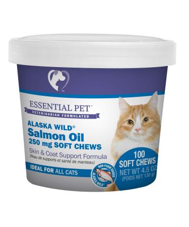 Essential Pet Products Alaska Wild Salmon Oil Soft Chews with Natural Omega-3 Fatty Acids for Cats