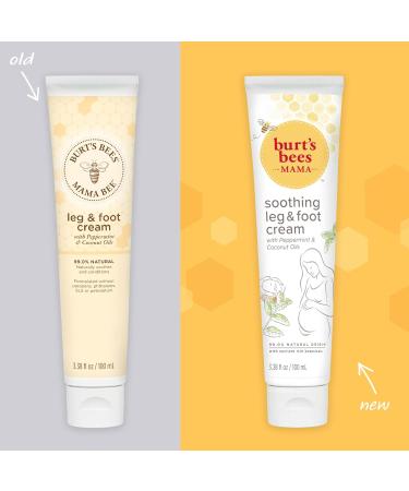 Burt's Bees Mama Bee Belly Butter Leg & Foot Cream - Pregnancy Stretch Mark Prevention Cream 6.5 Oz Tub & 3.38 Oz Foot Cream - Buy Online on GoSupps.com