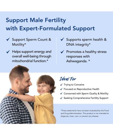 Premom Male Sperm Fortify Capsules - Male Fertility Supplements for Men - Prenatal Vitamins for Women Bundle Conception for Her Multivitamin 120 Count - Buy Online on GoSupps.com
