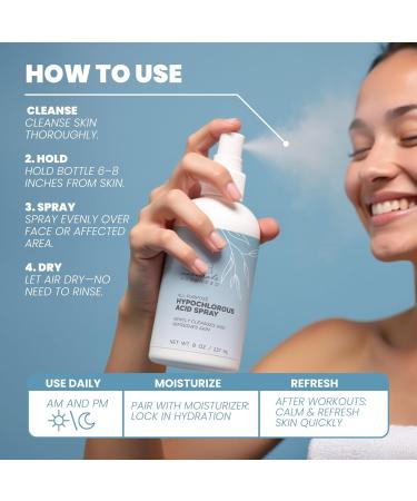 Hypochlorous Acid Spray for Face & Body HOCl Facial Cleanser Mist with Electrolyzed Water Daily Toner Formula for Sensitive & All Skin Types Helps Reduce Redness Irritation Breakouts 8 Fl Oz (Pack of 1) - Buy Online on GoSupps.com