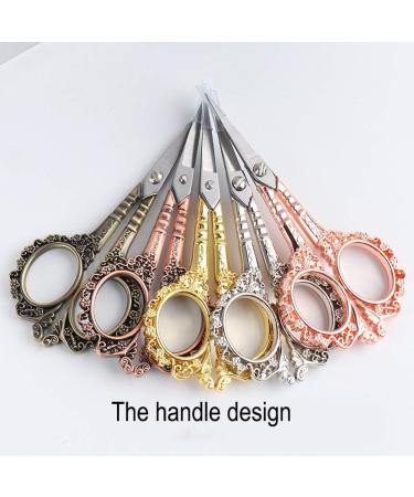 AKOAK Vintage Plum Style Scissors - Elegant European Design, Multi-Functional Stainless Steel Nail Scissors in Rose Gold - 1 Pack - Buy Online on GoSupps.com