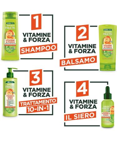 Garnier Fructis Vitamin & Forza Anti-Stain Fortifying Treatment for Hair Fragitres & Rubbing Objects Arcchie Formula with Hair Vitamins 10 Volts Stronger 125 ml - Buy Online on GoSupps.com