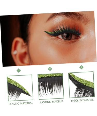 Angoily 28 Pairs False Eyelash Stickers Reusable Eyelash Decals Cat Eye Line Stickers Double Eyelid Tape Colored Eyeliners Eyeliner Sticker with Eyelashes Make up Beauty Products Plastic - Buy Online on GoSupps.com