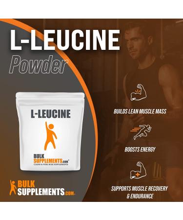 BulkSupplements L-Leucine Powder 500g - BCAA Amino Acid Nutritional Supplement - 1.1lbs Pack - Amino Acid Powder - Buy Online on GoSupps.com