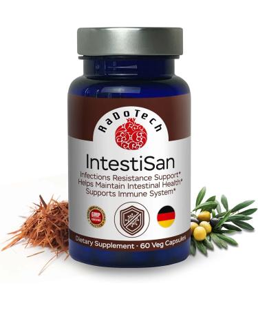 RaDoTech - IntestiSan Olive Leaf Extract with PAU D Arco Immune Support Supplement for Intestinal Health and Resilience Natural Immune Support Formula for Total Wellness GMP (60 Count (Pack of 3))
