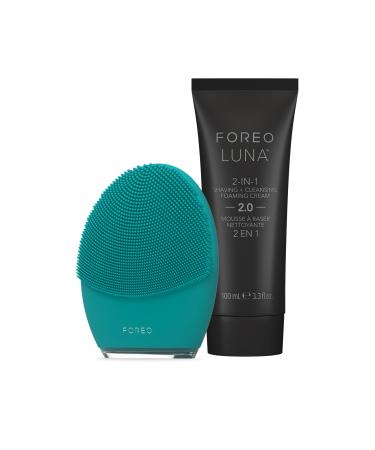 FOREO LUNA 4 Face Cleansing Brush | Firming Face Massager | Anti Aging Face Care | Enhances Absorption of Facial Skin Care Products | Simple Skin Care Tools Men Set