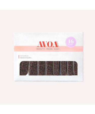 Avoa Beauty Nail Film - When the Party's Over | Black & Colorful Glitter Nail Wraps | 16 Long-Lasting Self-Adhesive Nail Designs - Buy Online on GoSupps.com