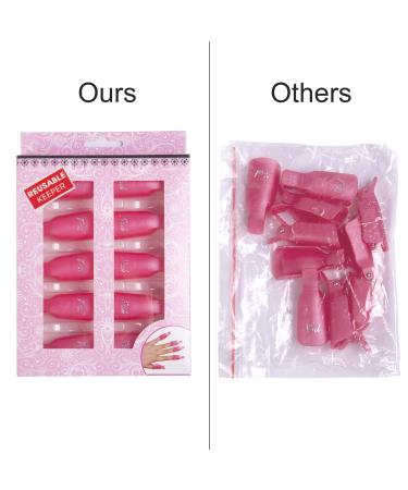 Gospire 10 Pcs Plastic Nail Clip for Gel Polish Remover - Pink - Buy Online on GoSupps.com