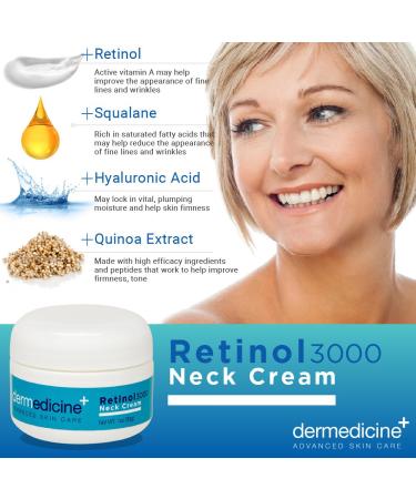 Neck Tightening Cream with Retinol 3000 | Anti-Aging Lotion for Sagging Skin | Firm & Smooth Wrinkles | Youthful Neck & Chest | 1 fl oz - Buy Online on GoSupps.com