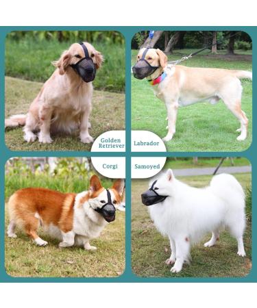 Soft Mesh Dog Muzzle for Small to Large Dogs - Adjustable Straps - Black XS (4-6 inches) - Prevent Biting, Chewing, Licking - Buy Online on GoSupps.com