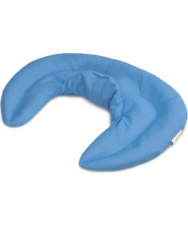 Cozy Light Blue Neck Pillow with Stand-Up Collar | Grape Seed Heat Pad & Warmer for Ultimate Comfort - Buy Online on GoSupps.com