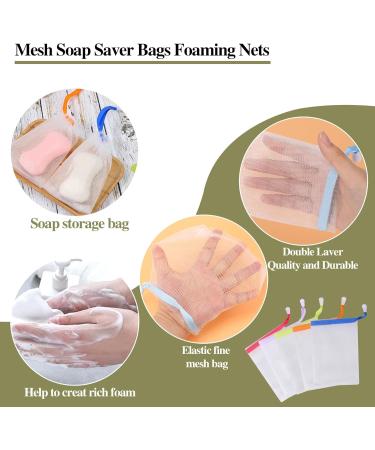 10 Pack Nylon Soap Bags - Facial Cleaning Nets & Soap Mesh Bags for Bathing & Exfoliating - Buy Online on GoSupps.com