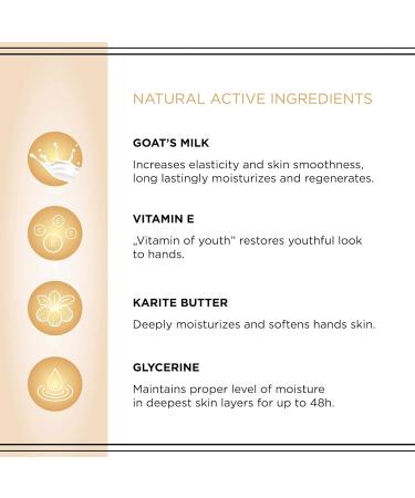 Eveline Glycerine 5 in 1 Organic Hand Cream Mask with Goat s Milk and Vitamin E 100 ml - Buy Online on GoSupps.com