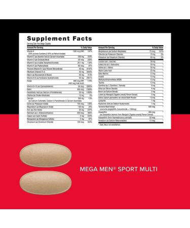 Mega Men Sport Vitapak Program Convenient Complete Nutrition 4 Products in 1 Packet Athletic Performance Energy Recovery Blood Flow Arginine 200mg Caffeine Thermogenic 30 day supply - Buy Online on GoSupps.com