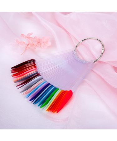 200Pcs Clear Nail Swatch Sticks with Ring Holder - Nail Display Art Supplies for Gel Polish Practice - Buy Online on GoSupps.com