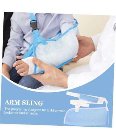 JECOMPRIS Children's Arm Sling Shoulder Immobilizer Sling Elbow Sling Suspenders Strap Shoulder and Neck Net 60X30CM Sky-blue - Buy Online on GoSupps.com