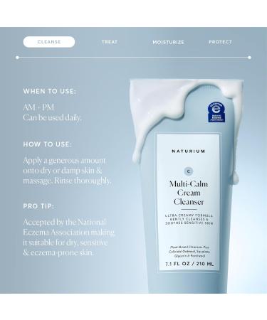 Naturium Multi-Calm Cream Cleanser Hydrating Face Wash for Eczema-Prone Skin 210 mL / 7.1 fl oz - Buy Online on GoSupps.com